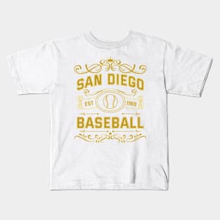 Vintage San Diego Baseball Kids T-Shirt